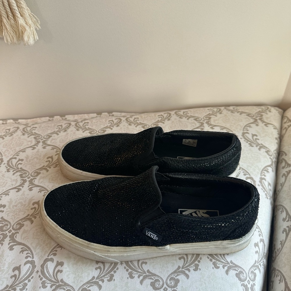 Vans Snakeskin Slip on Shoes 🖤
